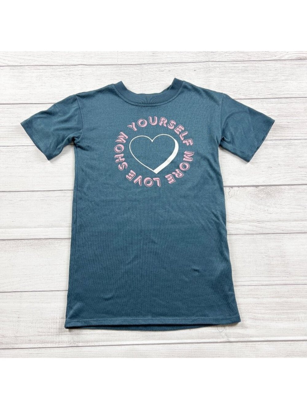 Art Class Girls “Show Yourself More Love ” Heart Graphic Nightgown S 6